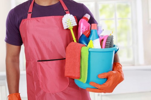 Professional drapery cleaning process in a local property