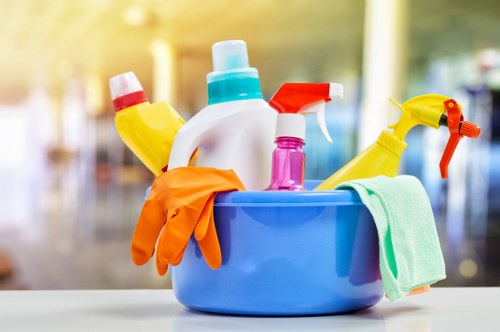Carpet cleaning team focusing on recycling and waste sorting