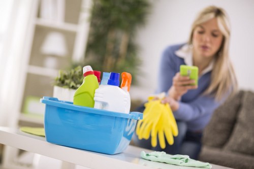 Cleaner preparing a comfortable Earlscourt home for a fresh finish