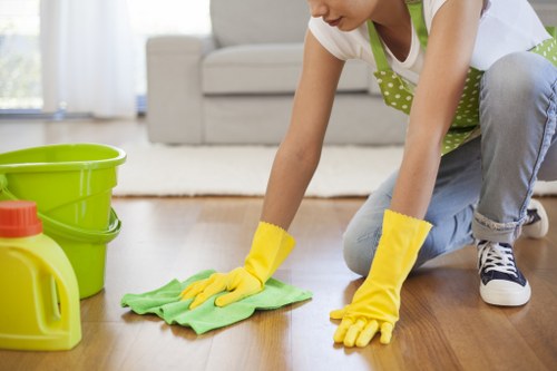 Freshly cleaned hard flooring with a polished finish in Earlscourt
